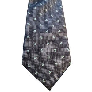 Jos. A Bank Traveler Blue Paisley Long Tie 100% Silk